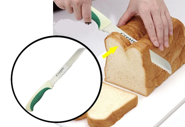 Steel Serratd Bread Knife Toast Slicing Knives Cake Slicer Baking
