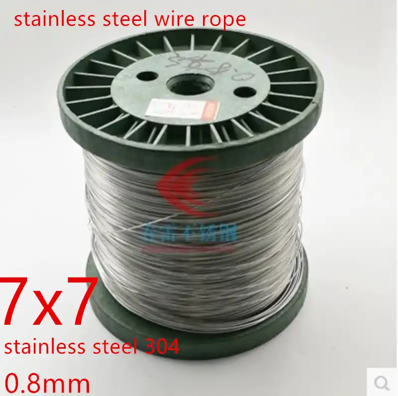 50 Meters 0 8mm 7 7 Wire Rope Stainless Steel Cable Seaworthy 100 Marine Grade