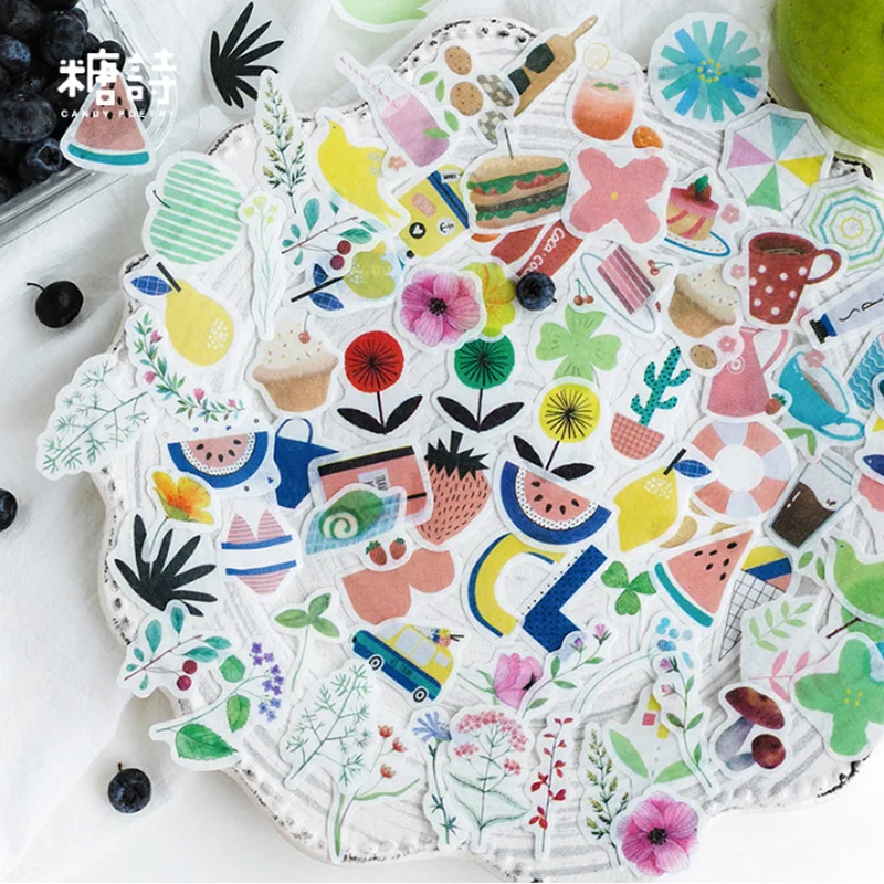 

40 Pcs/lot Cute Afternoon tea series Stickers Kawaii Planner Diary Scrapbooking Sticker Stationery School Supplies