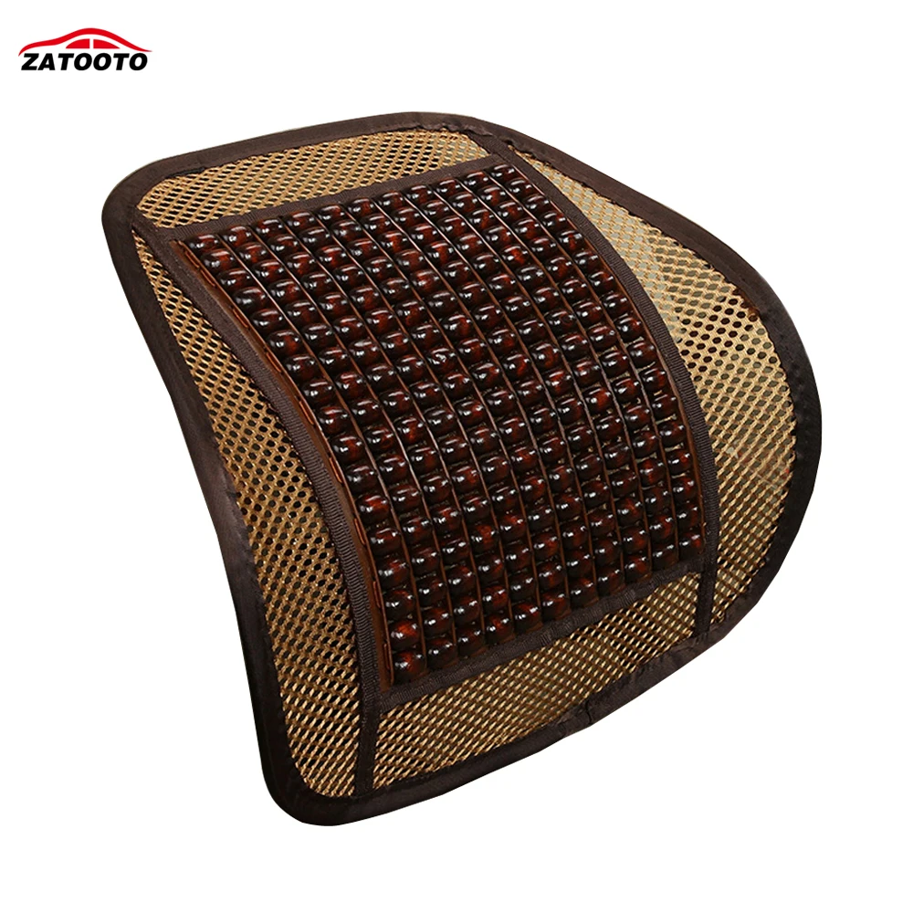Camphor Wood Car Seat Lumbar Support Wood Beads Massage Seat Waist