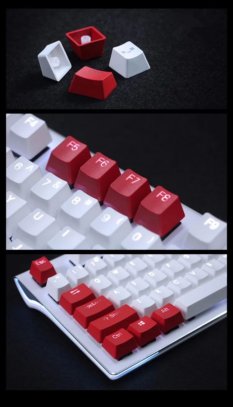 PBT ключ Шапки освещенная контржурным светом Doubleshot Cherry MX Шапки для 87/104/108/60% Anne Pro 2/NOPPOO/Flico/Ikbc MX Переключатель механическая клавиатура