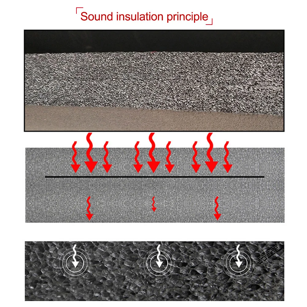 7mm 500x2000/1000x1000/1000x1500 mm Auto Car Heat Sound Deadener Insulation sound proof for jetta mk6 levels subaru xv zafira