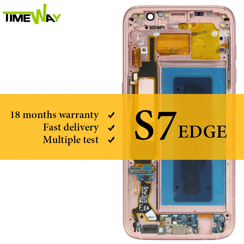 

Super AMOLED Screen For Samsung S7 Edge LCD Dispaly With Frame Grade LCD Touch Screen Assembly For Samsung G935F LCD Digitizer