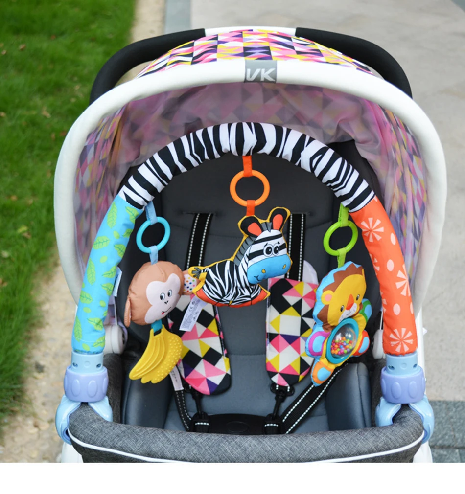 Hot Newborn Baby Stroller Car Clip Hanging Seat& Stroller Toys Ocean Forest Animal mobile Rattle Toy Rattle Toy