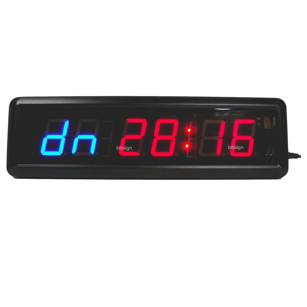 1.8'' 6Digits LED Countdown Clock Workout Timer For Garage Home Gym
