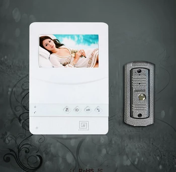 

Door Phone 4.3"TFT Monitor LCD Color Video DoorPhone Intercom Waterproof Night Vision 700 TVL Camera w/t Waterproof Cover