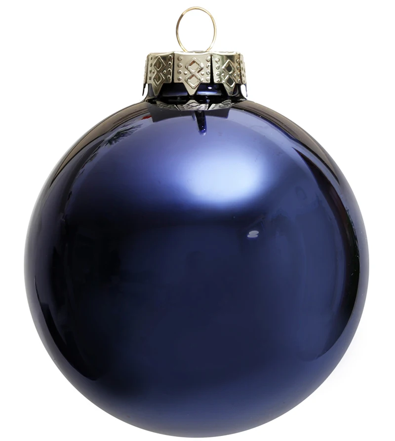 Акция-домашние вечерние украшения Рождественская елка стеклянная безделушка 80 мм темно-синий шар орнамент-жемчуг, 5/упаковка