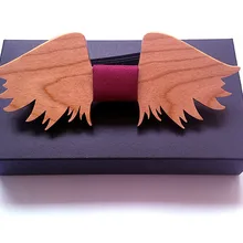 Новая мода для мужчин Крыльчатого Типа деревянный галстук-бабочка аксессуар бабочка свадебное мероприятие деревянный галстук-бабочка для мужчин бабочка шеи галстуки