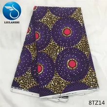 LIULANZHI хлопок африканская настоящая восковая ткань для платья новейший дизайн Анкара Java восковая ткань с камнями 6 ярдов 8TZ06-8TZ31