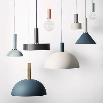 

Nordic Macarons Restaurant Pendant Lights Dining Room Post-modern Bar Lamps Danish Loft Industrial Style LED Lamps Decor Fixture