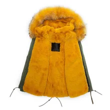 Верхняя мужская зимняя меховая парка с подкладкой из куркумы, зимняя парка со съемным меховым воротником, меховая куртка с капюшоном