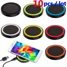 10 шт. Беспроводное зарядное устройство Qi power Pad для Samsung Galaxy S6 Note 5 htc