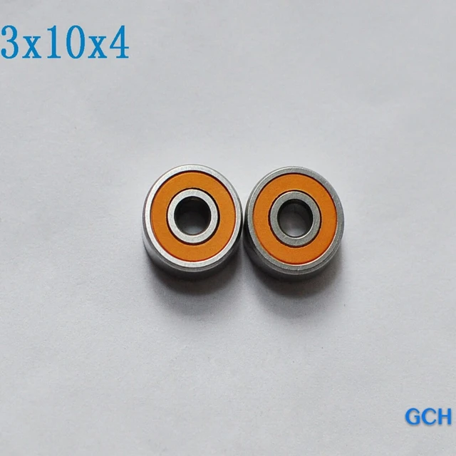 FREE SHIPPING 3X10X4 2PCS S623 2OS CB ABEC7 Stainless Steel Hybrid Ceramic  Fishing Reel Bearings By GCH