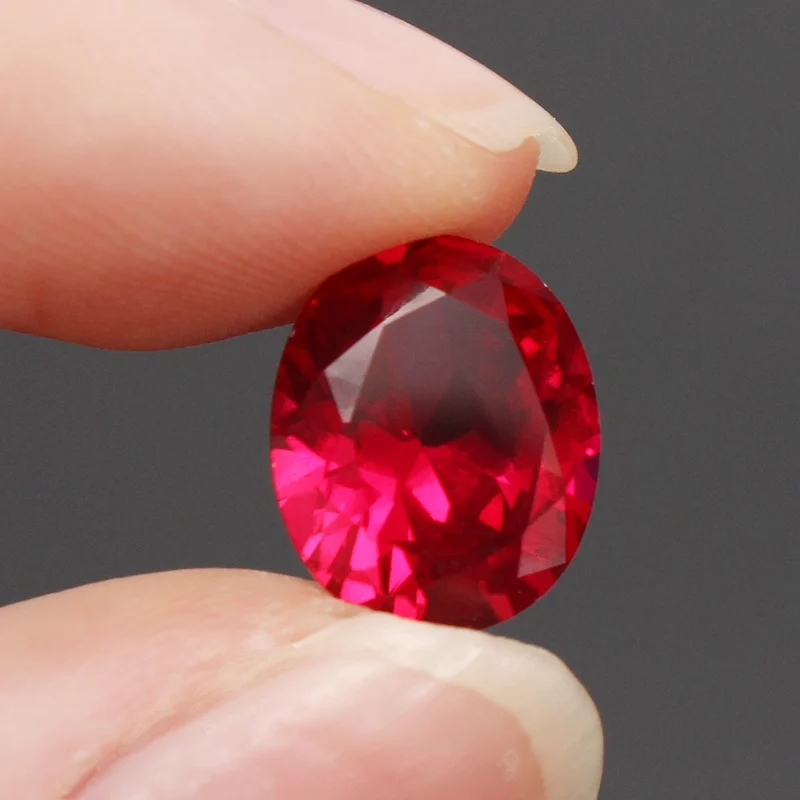 KiWarm 4.12CT гранатовый красный рубин 9x11 мм благородный Искусственный драгоценный