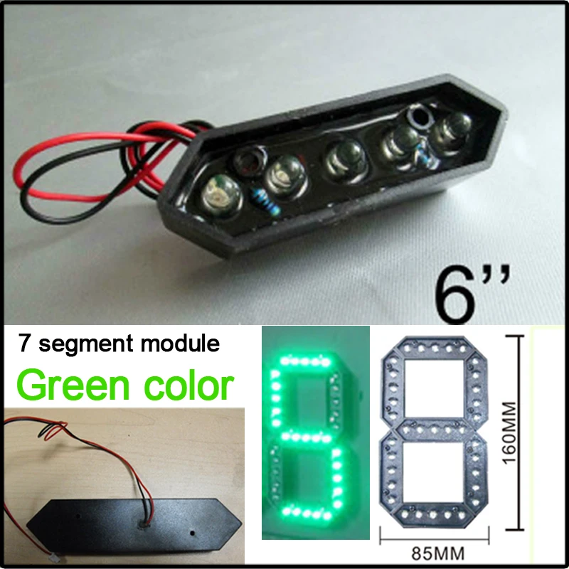 

6" green color digita numbers module,led oil price,led signs,7 segment of the modules,waterproof led display