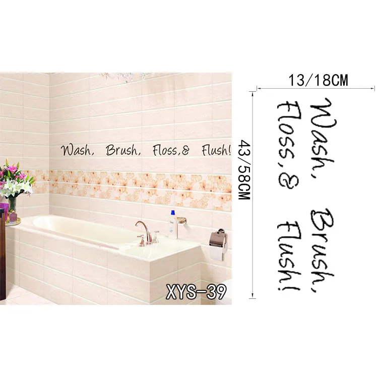 Правила ванной комнаты украшения дома креативные цитаты декоративные настенные наклейки Adesivo де Parede Съемные Виниловые наклейки на стену - Цвет: XYS39