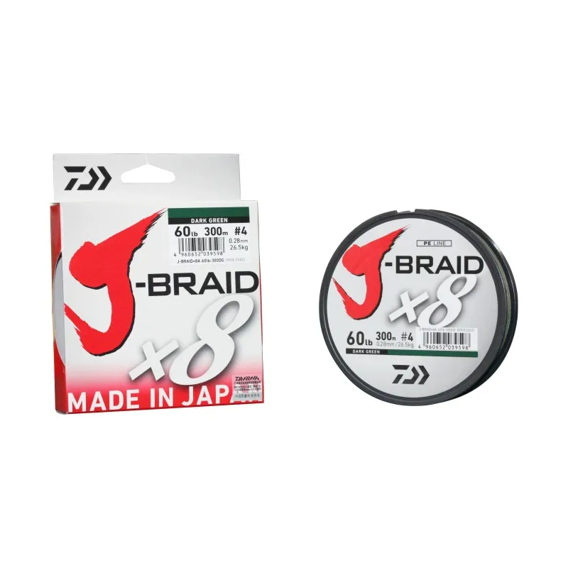 Daiwa J BRAID 8A 150M Fishing Lines 8 Wire Braid Line Dark Green