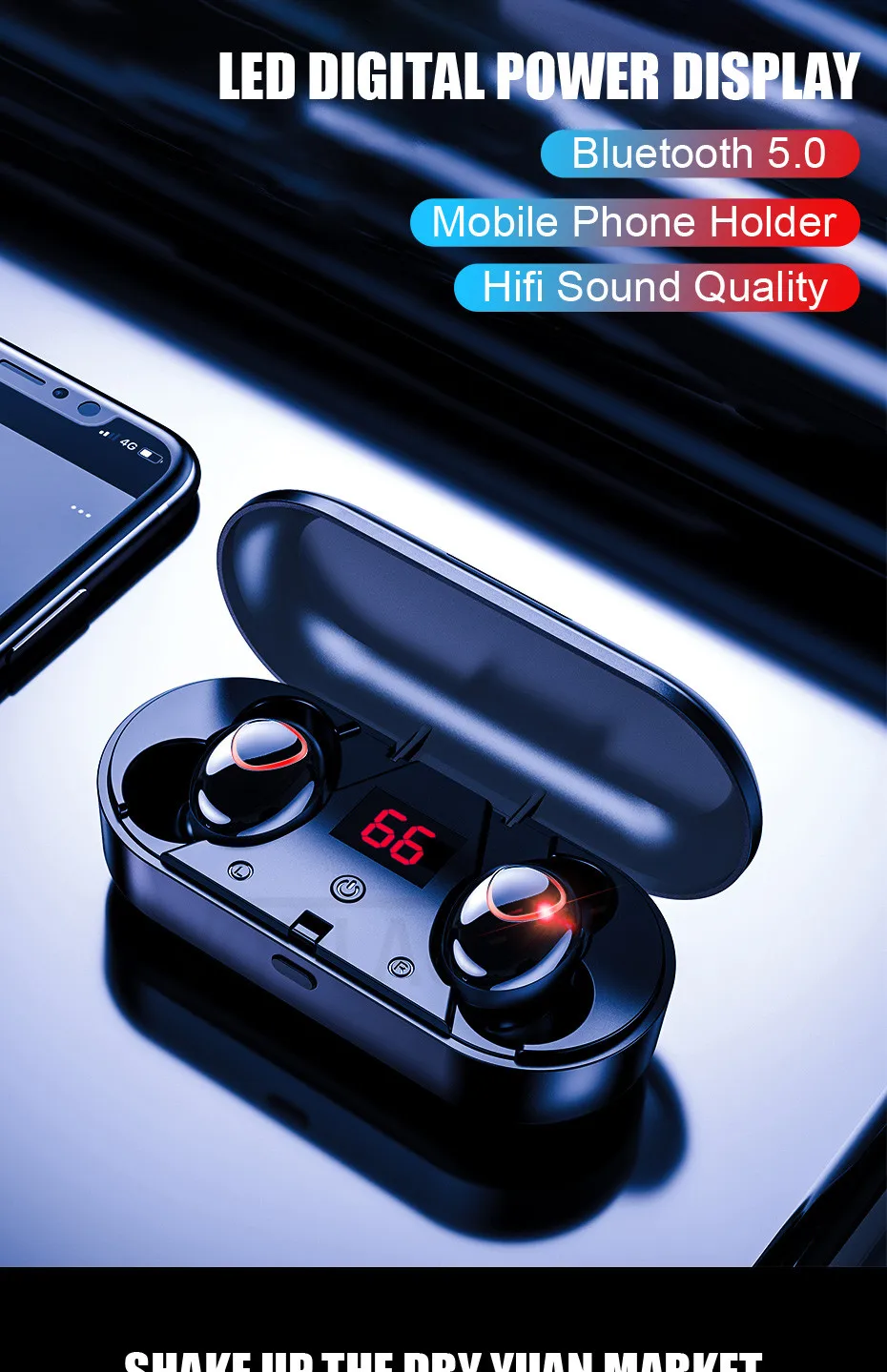 VOULAO Bluetooth 5,0 наушники стерео беспроводные наушники HIFI 8D спортивные наушники громкой связи игровая гарнитура с микрофоном для iphone Xiaomi