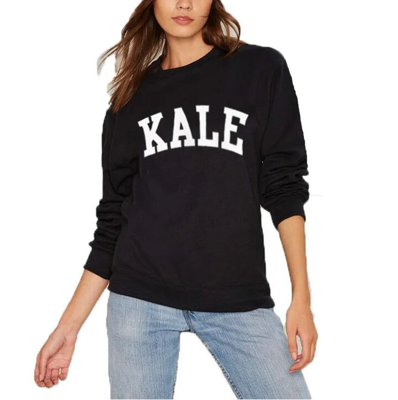 KALE Sweatshirt Streetwear Fashion Women Long Sleeve Crewneck Hoodies