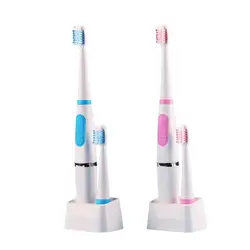 Водонепроницаемый Электрический Зубная щётка с базовыми Батарея питание Sonic зуб мягкие макияжные кисти для теней автоматическая зубная