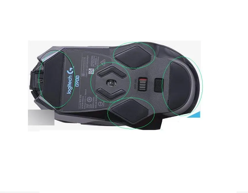 2 комплекта мышь ноги колодки мышь коньки для Logitech G900 0.6 мм тефлон