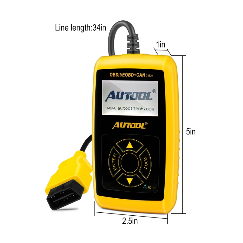 AUTOOL CS320 OBD2 считыватель кода EOBD средство диагностики двигателя неисправность авто DIY автомобиля диагностическое сканирование ремонт инструмент русский склад