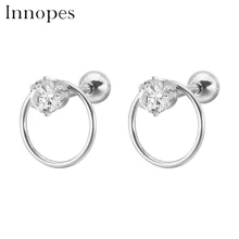Innopes Korean jewelry zircon stud earrings hollow crystal bijou earrings heart earrings round earrings wholesale Innopes Korean jewelry zircon stud earrings hollow crystal bijou earrings heart earrings round earrings wholesale