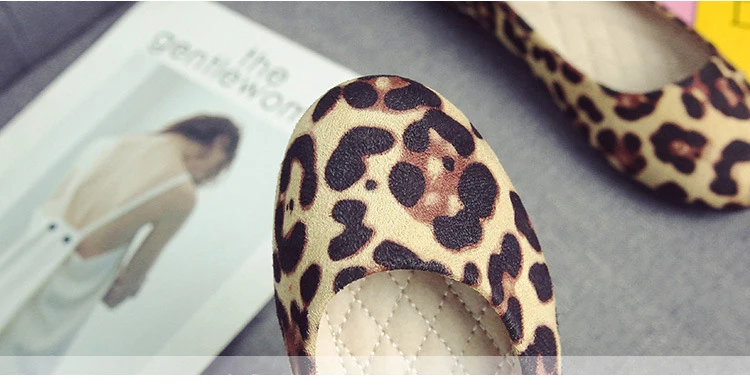 MAIERNISI женская обувь на плоской подошве с леопардовым принтом Повседневная обувь с закрытым носком обувь с острым носком размера плюс 33, 40, 43 мягкая женская обувь в стиле ретро