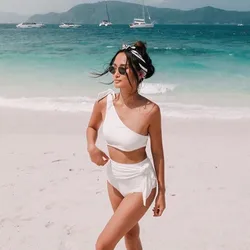 High Waist Bikini Swimwear Women 2019 Sexy One Shoulder Bikini Tie Brazilian Push Up Swimsuit Biquinis Womens Bathing Suits High Waist Bikini Swimwear Women 2019 Sexy One Shoulder Bikini Tie Brazilian Push Up Swimsuit Biquinis Womens Bathing Suits