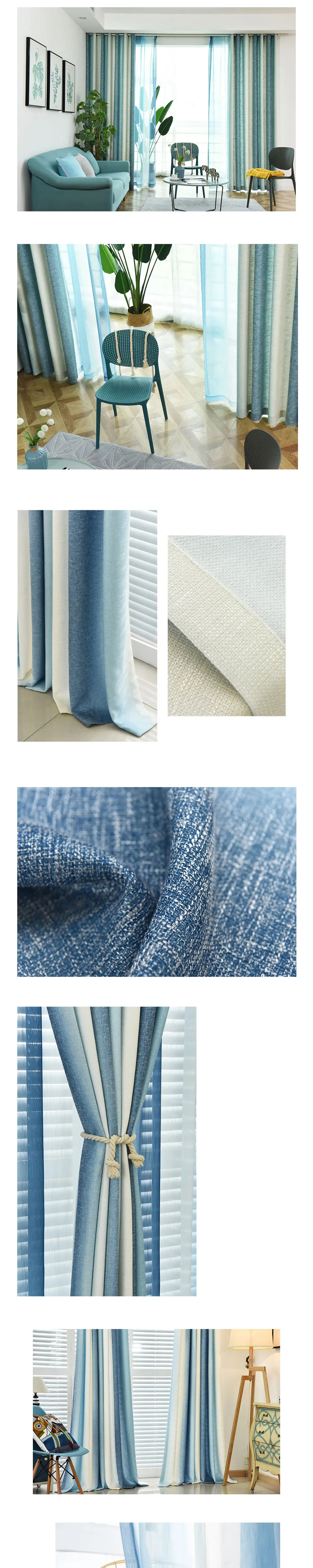 SZ110 NAPEARL Colorful Striped Line Bedroom Cloth Curtains Polyester Fabric Shading Drop Drapes High Quality Classic Stitching Panels (1)