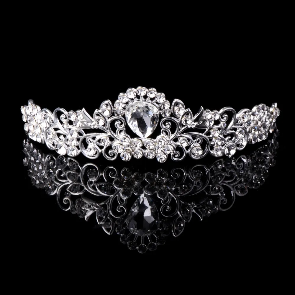 JAVRICK новая Стразы Тиара для свадебной прически Корона Свадебная Обручение