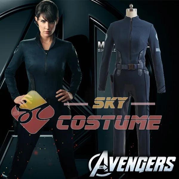 

The Avengers Captain America Agents of S.H.I.E.L.D. Deputy Director Maria Hill Uniform Costume Cosplay Women's Jumpsuit Full Set