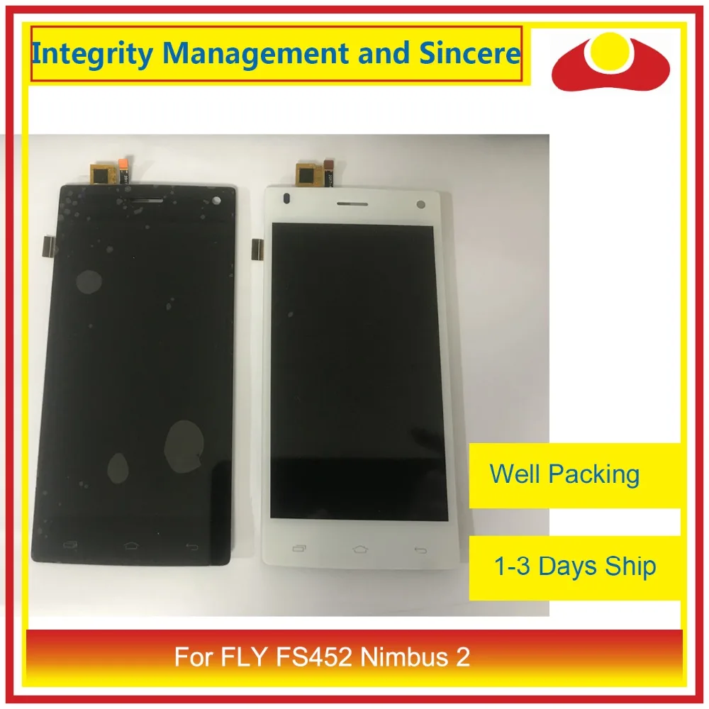 

4.5" For FLY FS452 Nimbus 2 Lcd Display Screen Touch Screen Panel Digitizer Screen Assembly Complete Black White Replacement