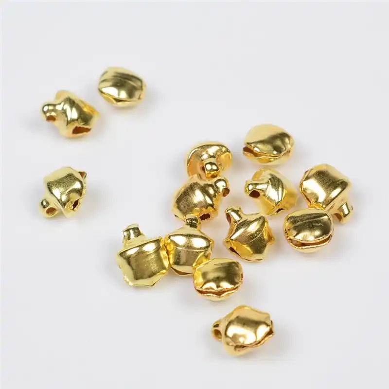 Yalulu 100PCS 6MM Mini Jingle Bells Iron Loose Beads Small For Festival Party Decoration//Christmas Tree Decorations//DIY Crafts Accessories Blue