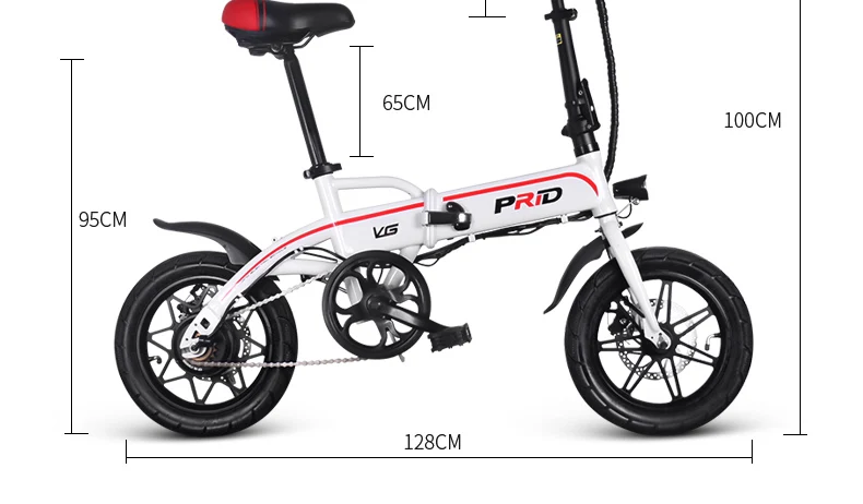 Cheap Mini ebike 14inch Aluminum Folding Electric Bike 350W Powerful Motor 36V10A Lithium Battery electric Bicycle adult City Scooter 7