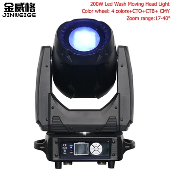 

Free Shipping Led Wash Zoom Moving Head Light 200w CMY Infinite Color Mixture Effect Good For Dj Disco Ktv Party Bar