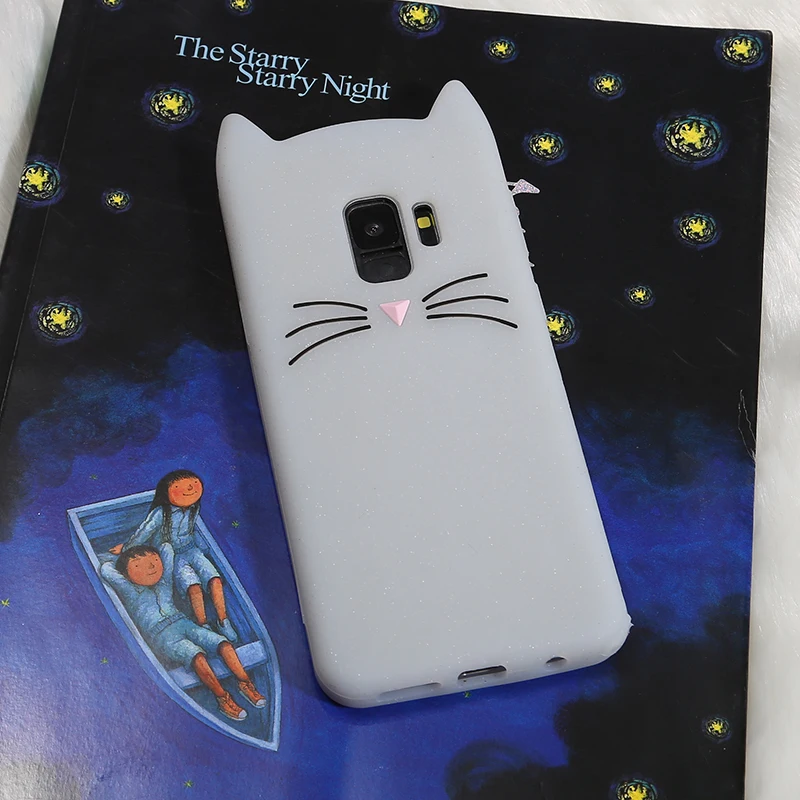 Силиконовый мягкий чехол с милым бородатым котом для samsung Galaxy S8 ...