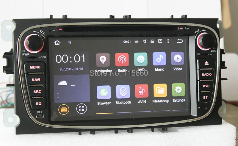 Android 4.4 Quad core Car DVD for Ford Focus Mondeo S-max 2