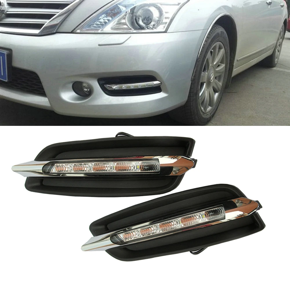  ECAHAYAKU 1 Pair 6000K LED DRL Day Light for Car Special NISSAN TEANA 2010 2011 2012 Daytime Runnin - 4000025552761