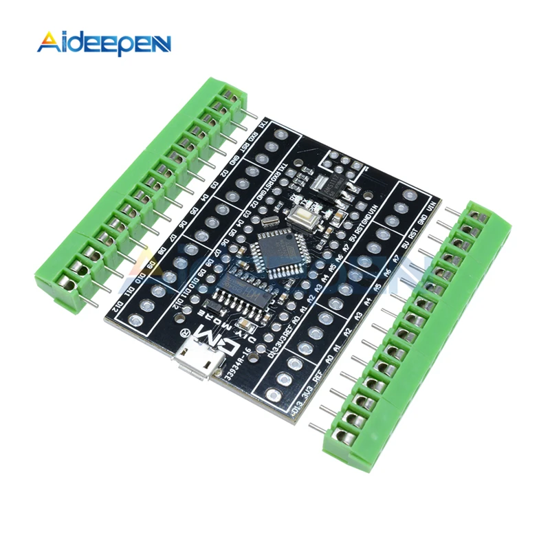 ATMEGA328P CH340 Nano V3.0 3,0 терминал щит адаптер плата расширения микроконтроллер 2 в 1 Micro USB модуль для Arduino