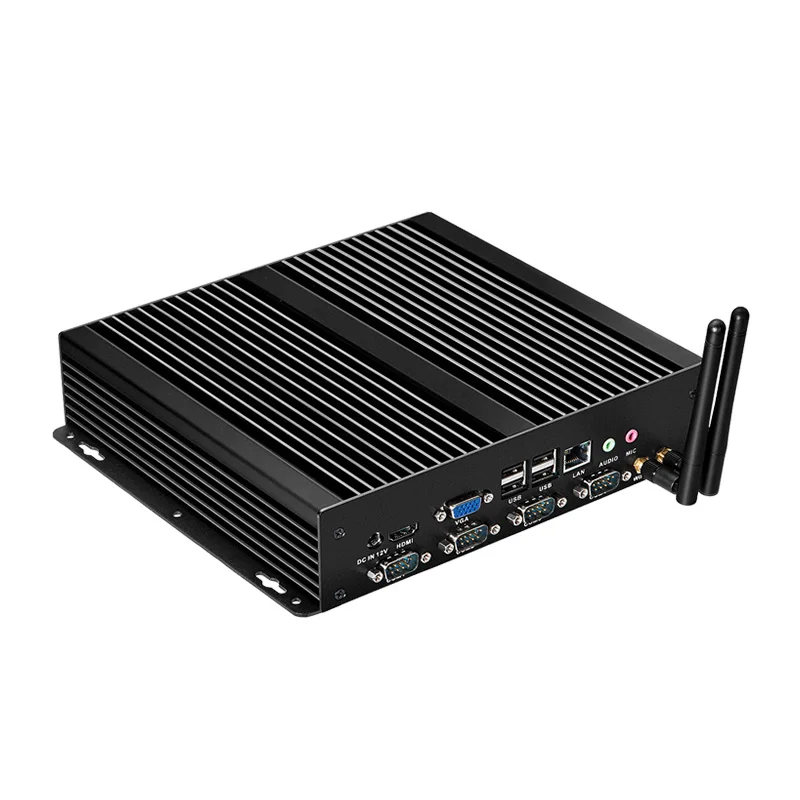 XCY безвентиляторный промышленный Мини ПК Intel Pentium 2117U 4xRS232 COM 8* USB Dual Ethernet LAN HDMI VGA WiFi Windows Linux