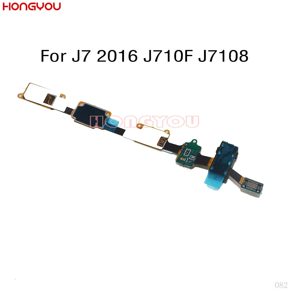 Home Button Return Key Sensor Earphone Audio Jack Headphone Socket Flex Cable For Samsung Galaxy J7 J710 J710F J7108