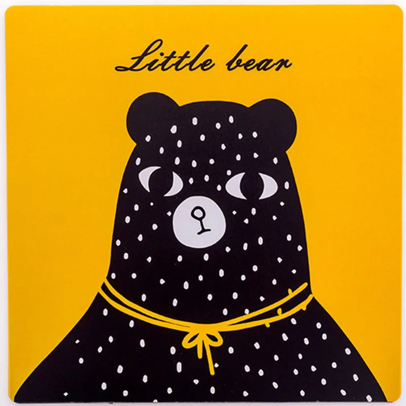 

1Pcs PVC 21*21Cm Fation Cute Cartoon Bear Insulation Pads Mouse Pad Multi-Function Pad School Office Supplies Desk Set Gift