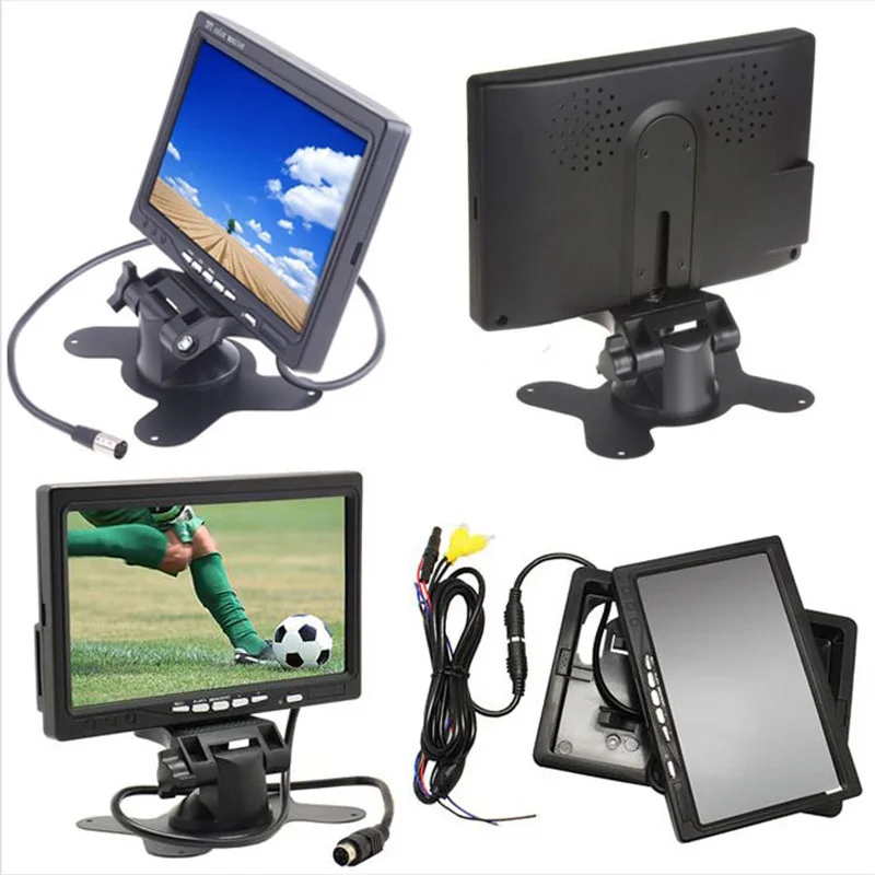 7 дюймовый TFT LCD автомобильный монитор заднего вида DVD VCR для камеры экран монитора