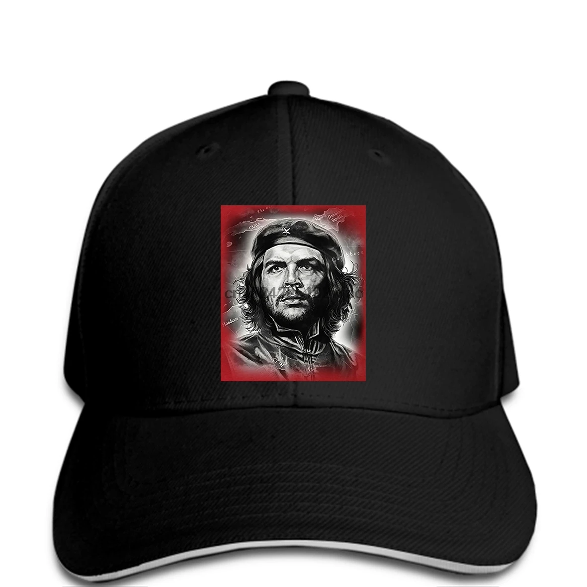 

funny Baseball caps Men's cap Che Guevara South America Communism Expansion Map