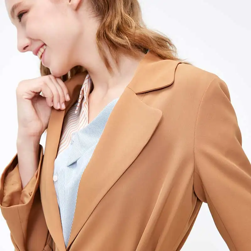 Vero Moda женский тонкий приталенный с разрезом подол потайные пуговицы минималистский Тренч | 318321535