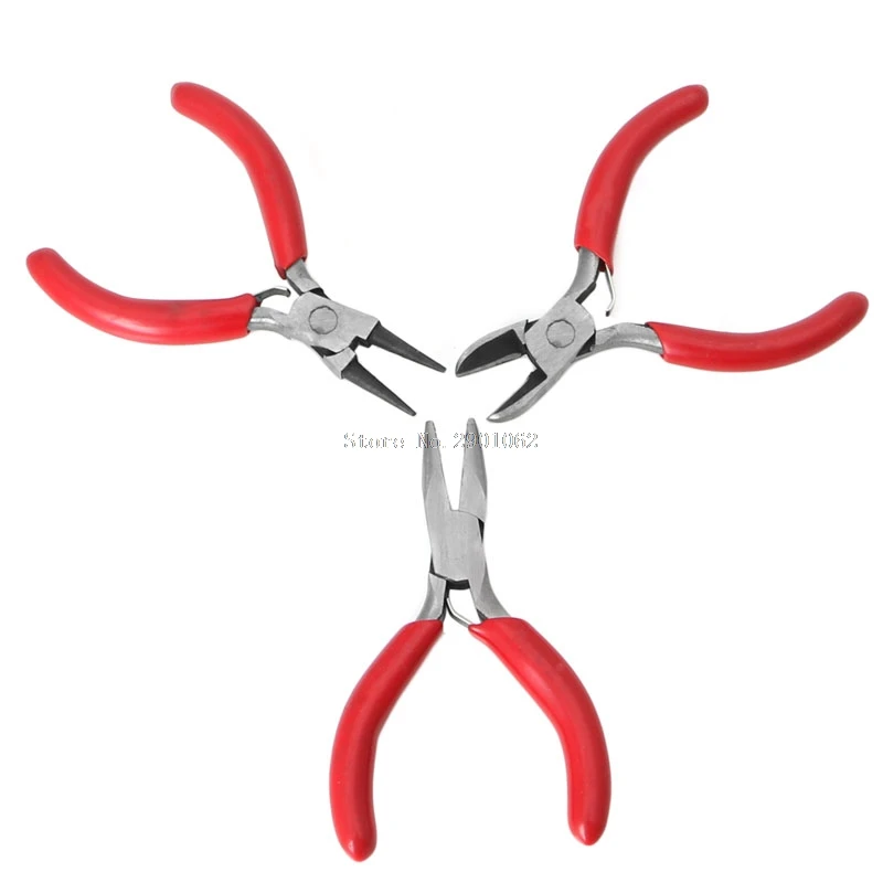 

3Pcs/Set Mini Mixed Nose Pliers Cutter Beading Jewelry Making Repair Crafts Tool -B119