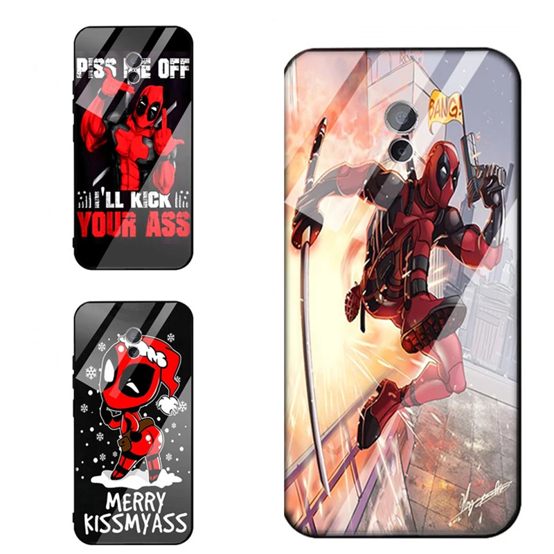 

Glass Phone Case For Vivo y71 y75 y79 y83 y85 y97 y93 cases celular For vivo v15 iqoo xplay6 smartphone Deadpool cover capa