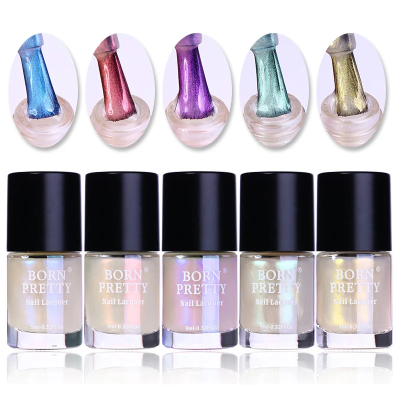 9 мл BORN PRETTY Shell Блестящий лак для ногтей Прозрачный блестящий искусство Vernis