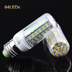 2016 AC 220 В 230 В светодиодные лампы новый 5730 чип E27 LED Освещение 24-136leds лампы Настольные лампы свечи огни